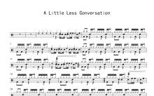 Elvis Presley / Junkie XL《A Little Less Conversation》鼓谱_架子鼓谱