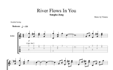 郑成河《river flows in you》吉他谱_吉他独奏谱_标准调弦