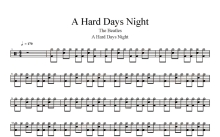 Beatles《A Hard Day's Night》鼓谱_架子鼓谱