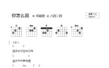 邓丽君《你怎么说》吉他谱_C调吉他弹唱谱_和弦谱