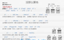 范玮琪《没那么爱他》吉他谱_C调吉他弹唱谱_和弦谱