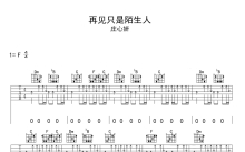 庄心妍《再见只是陌生人》吉他谱_F调吉他弹唱谱