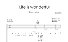 jason mraz《life is wonderful》吉他谱_吉他弹唱谱