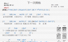 朱俐静《下一次拥抱》吉他谱_C调吉他弹唱谱_和弦谱