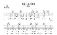 王小帅《亲爱的你在哪里》吉他谱_C调吉他弹唱谱