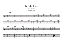 Beatles《In My Life》鼓谱_架子鼓谱