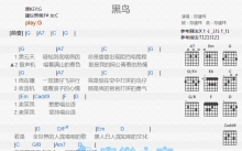 陈建玮《黑鸟》吉他谱_G调吉他弹唱谱_和弦谱