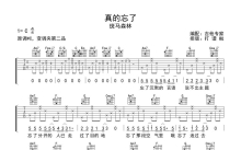 斑马森林《真的忘了》吉他谱_C调吉他弹唱谱