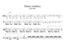 tones and i《dance monkey》鼓谱_架子鼓谱