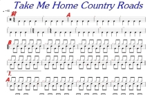 John Denver《Take Me Home Country Roads》鼓谱_架子鼓谱