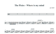 Pixies《Where Is My Mind》鼓谱_架子鼓谱