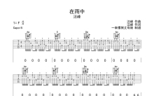 汪峰《在雨中》吉他谱_C调吉他弹唱谱