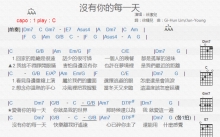 徐洁儿《没有你的每一天》吉他谱_C调吉他弹唱谱_和弦谱