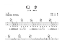 王博《归乡》吉他谱_G调吉他弹唱谱