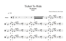 Beatles《Ticket To Ride》鼓谱_架子鼓谱