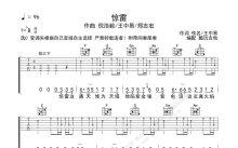 倪浩毅《惊雷》吉他谱_C调吉他弹唱谱