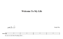 simple plan《welcome to my life》鼓谱_架子鼓谱