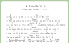 动漫罪恶王冠ED《Departures》_C调尤克里里谱