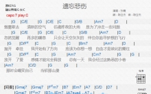 孙楠《遗忘悲伤》吉他谱_G调吉他弹唱谱_和弦谱