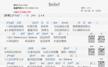 S.H.E《Belief》吉他谱_C调吉他弹唱谱_和弦谱