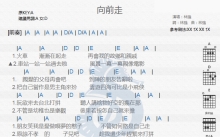林强《向前走》吉他谱_A调吉他弹唱谱_和弦谱