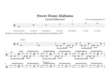 Lynyrd Skynyrd《Sweet Home Alabama》鼓谱_架子鼓谱