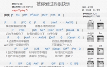 卓文萱《被你爱过我很快乐》吉他谱_C调吉他弹唱谱_和弦谱
