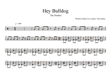 Beatles《Hey Bulldog》鼓谱_架子鼓谱
