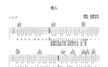 Beyond《情人》吉他谱_C调吉他弹唱谱