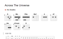 TheBeatles《Across The Universe》吉他谱_D调吉他弹唱谱_和弦谱