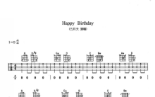 五月天《Happy Birthday》吉他谱_G调吉他弹唱谱