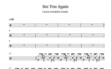 Charlie Puth/Wiz Khalifa《See You Again》鼓谱_架子鼓谱