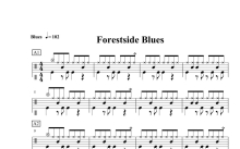 三级考级曲目《Forestside Blues》鼓谱_架子鼓谱