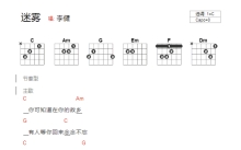 李健《迷雾》吉他谱_C调吉他弹唱谱_和弦谱