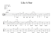 金英素《Like A Star》吉他谱_吉他独奏谱