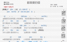 陶晶晶《都是爱的错》吉他谱_C调吉他弹唱谱_和弦谱