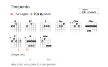 TheEagles《Desperdo》吉他谱_E调吉他弹唱谱_和弦谱