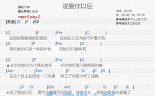 陈乃荣《说爱你以后》吉他谱_C调吉他弹唱谱_和弦谱