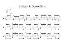 乔·德来尼《B-Boys Disko Girls》鼓谱_架子鼓谱