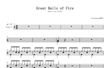 Jerry Lee Lewis《Great Ball Of Fire》鼓谱_架子鼓谱