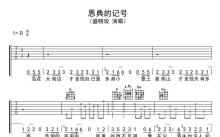 盛晓玫《恩典的记号》吉他谱_D调吉他弹唱谱