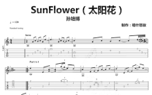 孙培博《太阳花》吉他谱_吉他独奏谱