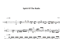 Rush《spirit of the radio》鼓谱_架子鼓谱