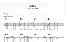 吉克老鹰|沙玛诗薇《凉山谣》吉他谱_吉他弹唱谱