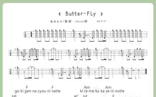 数码宝贝主题曲《Butter-Fly》_F调尤克里里谱