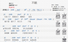 范玮琪《不眠》吉他谱_C调吉他弹唱谱_和弦谱