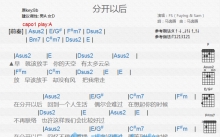 FS《分开以后》吉他谱_A调吉他弹唱谱_和弦谱