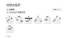 陈慧琳《对你太在乎》吉他谱_C调吉他弹唱谱_和弦谱