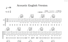 《Acoustic English Version》吉他谱_G调吉他弹唱谱