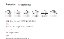 被解救的姜戈《Freedom》吉他谱_C调吉他弹唱谱_和弦谱